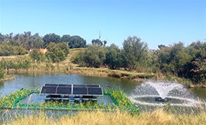 太阳能曝气机利用太阳能大大减少了电力费用